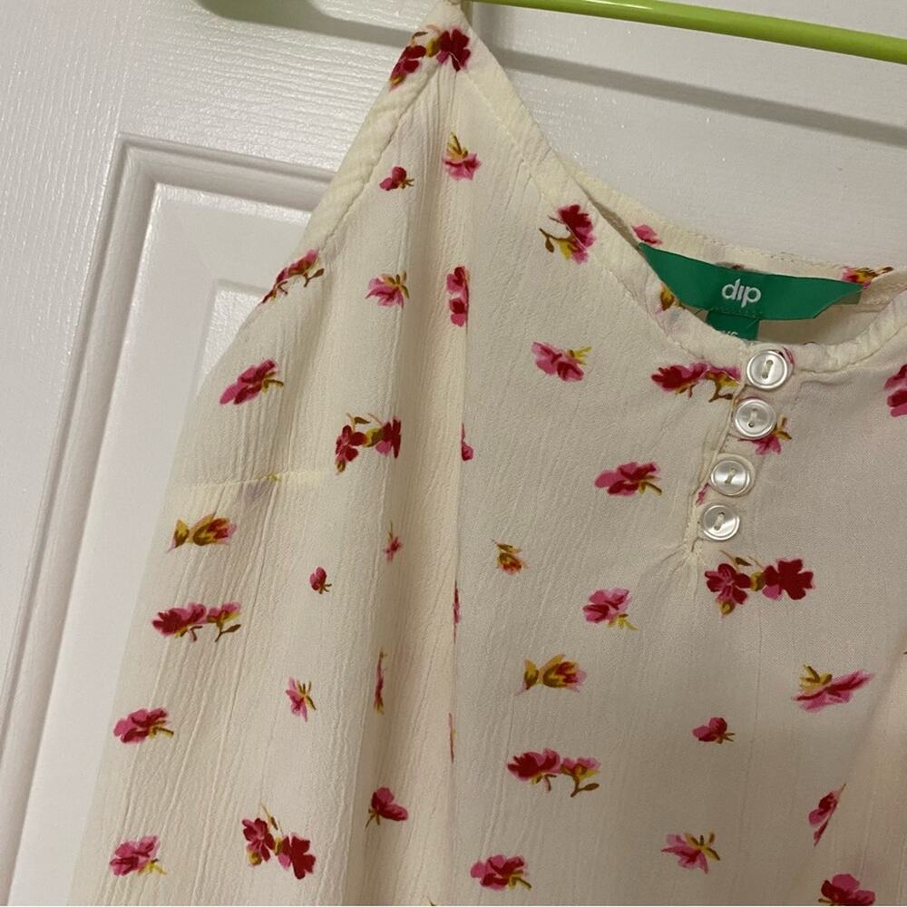 DIP • Cream + Pink Floral Dainty Tank Top - Picture 3 of 6